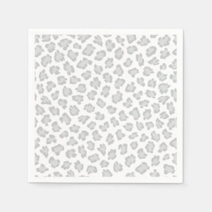 Leopard Print Pastel Gray Sweet Baby Shower Fun Serviette