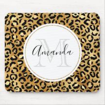 Leopard Print Patches in Gold und Schwarz Monogram