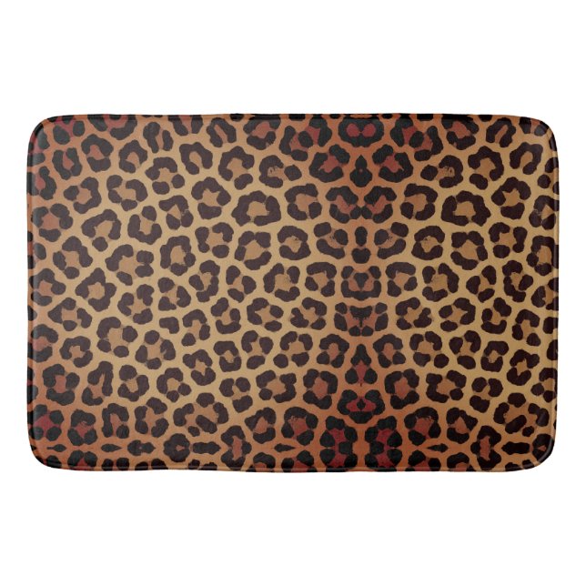 Leopard Print Pattern Badematte (Vorderseite)