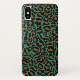 Leopard Print Pattern Dschungelgrün braun Case-Mate iPhone Hülle