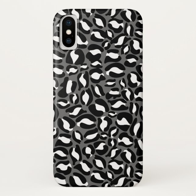 Leopard Print Pattern Jungle monochrom Case-Mate iPhone Hülle (Rückseite)