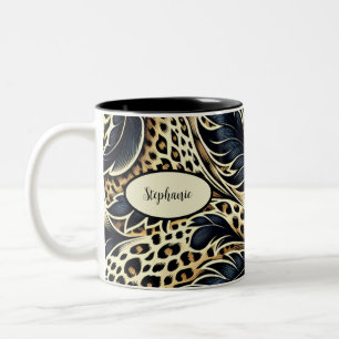 Leopard Print Personalisiert Coffee Tasse