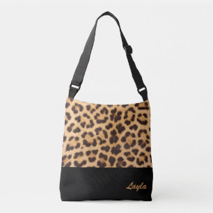Leopard Print Personalisiert Crossbody Bag Tragetaschen Mit Langen Trägern