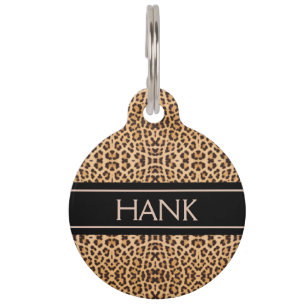 Leopard Print Personalisiert Dog Tag Haustiermarke