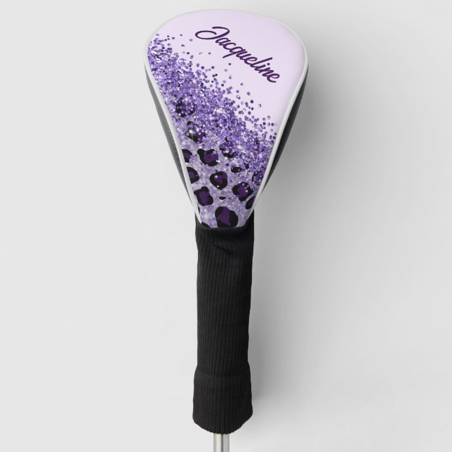 Leopard Print Personalisiert Golf Head Cover Golf Headcover (Vorderseite)