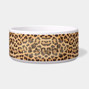 Leopard Print Personalisiert Pet Food Bowl - HAMbW Napf