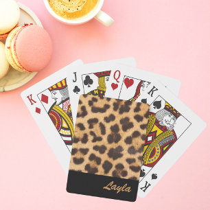 Leopard Print Personalisiert Spielkarten
