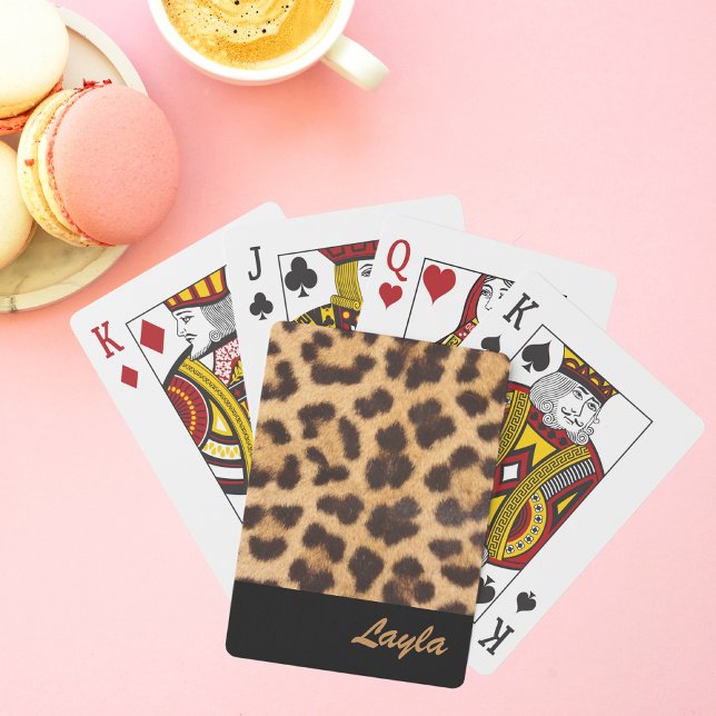 Leopard Print Personalisiert Spielkarten (Von Creator hochgeladen)