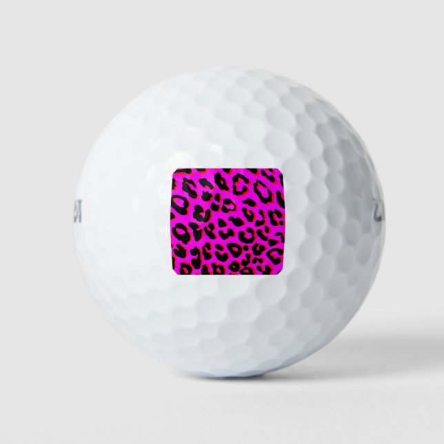 Leopard Print Pink Golfball (Vorderseite)