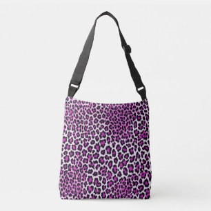 Leopard Print Pink Lila Tragetaschen Mit Langen Trägern