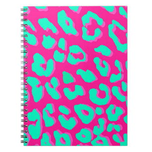 Leopard Print Pink Minze Notizblock