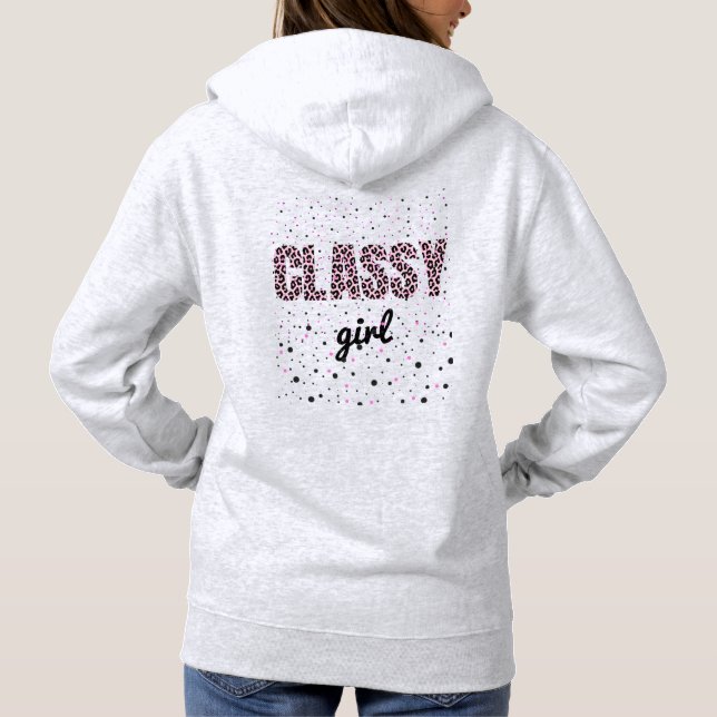 Leopard Print & Polka Dot Design Hoodie (Rückseite)