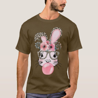 Leopard Print Rabbit Bunny Blasblase Gum East T-Shirt