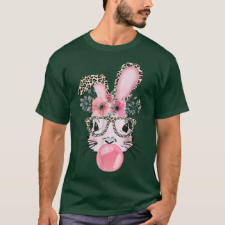 Leopard Print Rabbit Bunny Blasblase Gum East T-Shirt