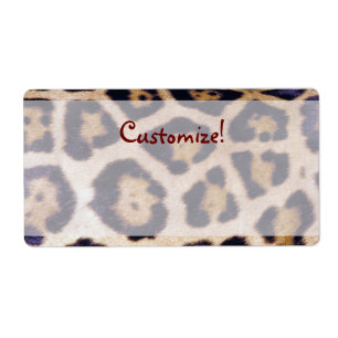 Leopard Print Real Fur Cat Muster Label