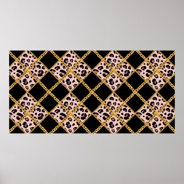 Leopard Print Rope Design: kühl und lebendig Poster (Vorne)