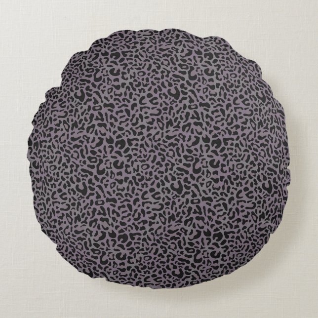 Leopard Print Round Cushion Rundes Kissen (Vorderseite)