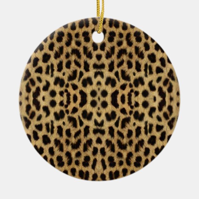 Leopard Print Round Ornament (Vorne)