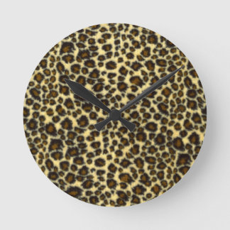 Leopard Print Runde Wanduhr