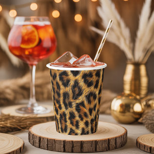 Leopard Print Safari Party Supplies ID1153 Pappbecher