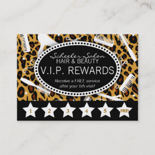 Leopard Print Salon Loyalität Treuekarte