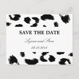Leopard Print Save the Date Ankündigungspostkarte