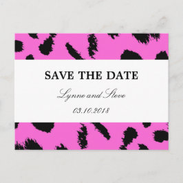 Leopard Print Save the Date Ankündigungspostkarte