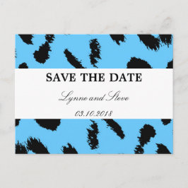 Leopard Print Save the Date Ankündigungspostkarte