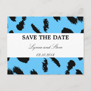 Leopard Print Save-the-Date-Karte Ankündigungspostkarte