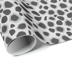 Leopard Print - Schatten von Grau Geschenkpapier