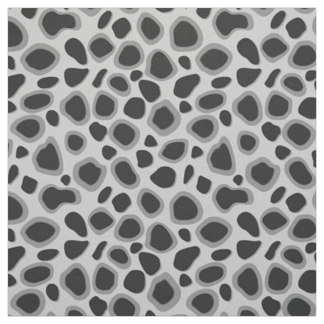 Leopard Print - Schatten von Grau Stoff (Muster)