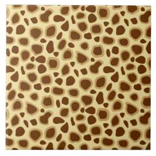 Leopard Print - Schokolade Brown und Camel Tan Fliese