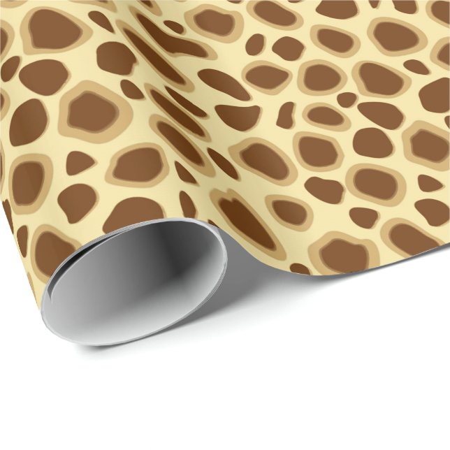 Leopard Print - Schokolade Brown und Camel Tan Geschenkpapier (Rolleneckpunkt)