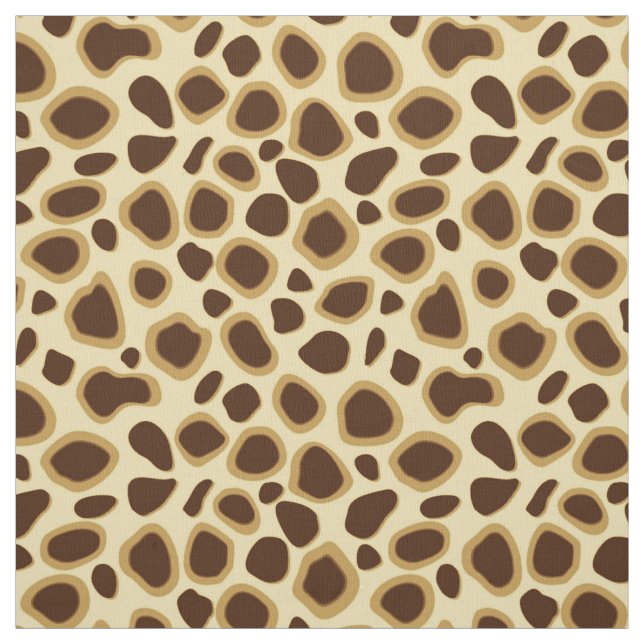 Leopard Print - Schokolade Brown und Camel Tan Stoff (Muster)