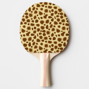 Leopard Print - Schokolade Brown und Camel Tan Tischtennis Schläger