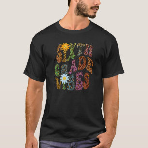 Leopard Print SECHSTE KLASSE VIBES Lehrer Frieden  T-Shirt