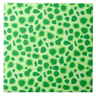 Leopard Print - Shades of Lime Green Fliese