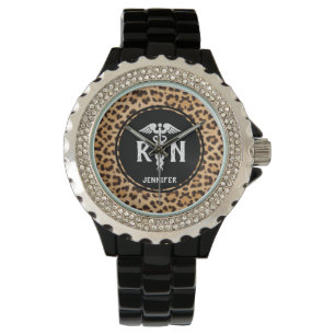 Leopard Print Silicon Nurue Watch Armbanduhr