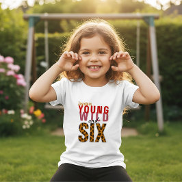 Leopard Print Six Cheetah Birthday Outfit Kleinkind T-shirt