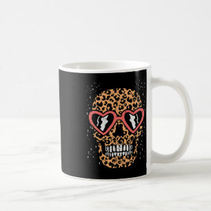 Leopard Print Skeleton Funny Halloween Women Kaffeetasse
