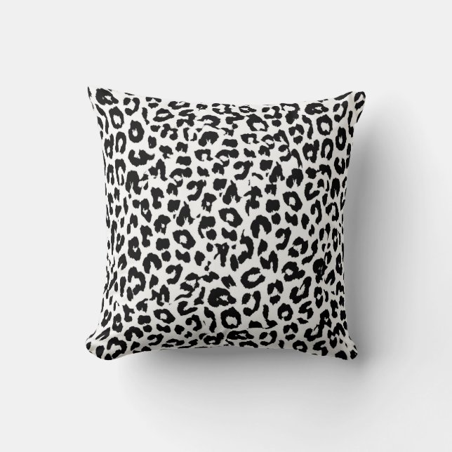 Leopard Print Skin Fur Kissen (Vorderseite)