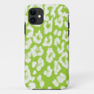 Leopard Print Skin Fur mit Limon und weiß iPhone 11 Hülle