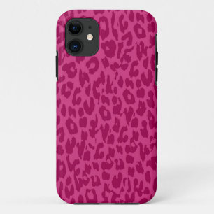 Leopard Print Skin Fur   Rubine Red Retro Case-Mate iPhone Hülle
