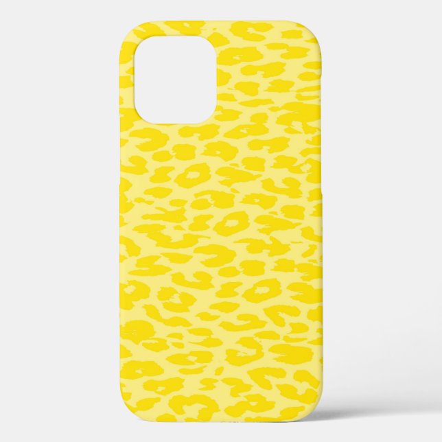 Leopard Print Skin Yellow Case-Mate iPhone Hülle (Rückseite)
