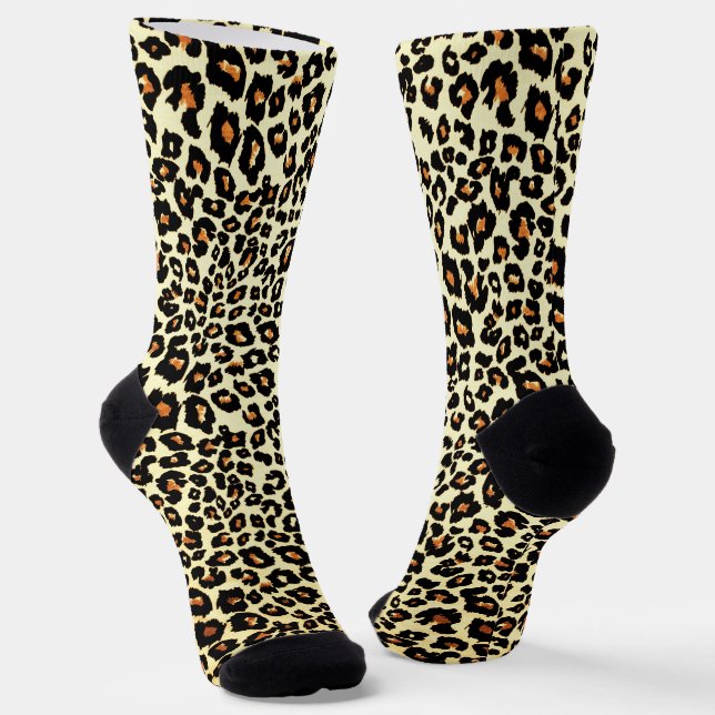 Leopard Print Socks Cosy Crazy Socks Socken (Gewinkelt)