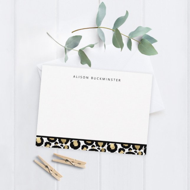 Leopard Print Stationery Mitteilungskarten (Von Creator hochgeladen)