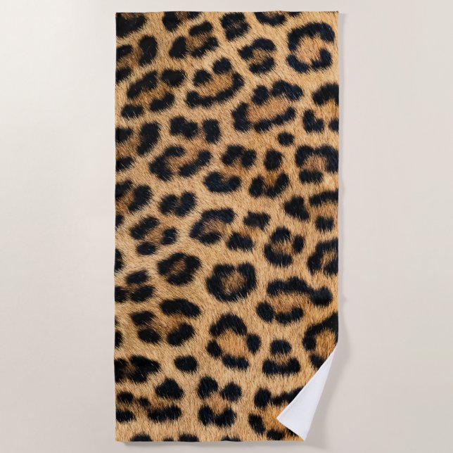 Leopard Print Strandtuch (Vorderseite)