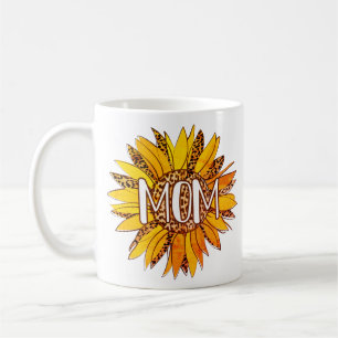 Leopard Print Sunflower MAMA Kaffeetasse
