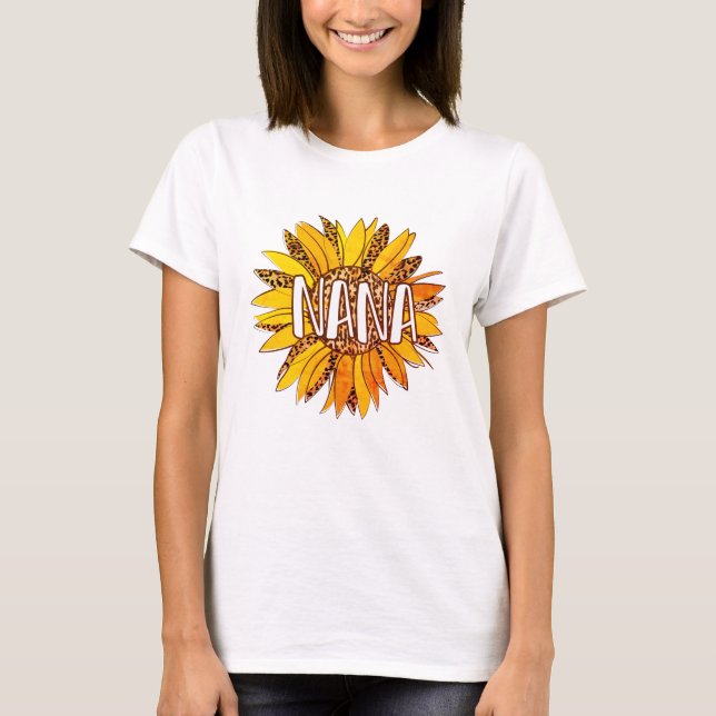 Leopard Print Sunflower NANA T-Shirt (Vorderseite)