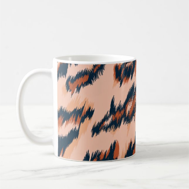 Leopard Print: Textil Nahtlos Design. Kaffeetasse (Links)